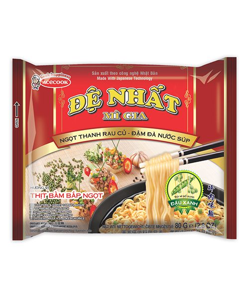 De Nhat Mi Gia Instant Noodles Minced Pork & Sweet Corn Flvr